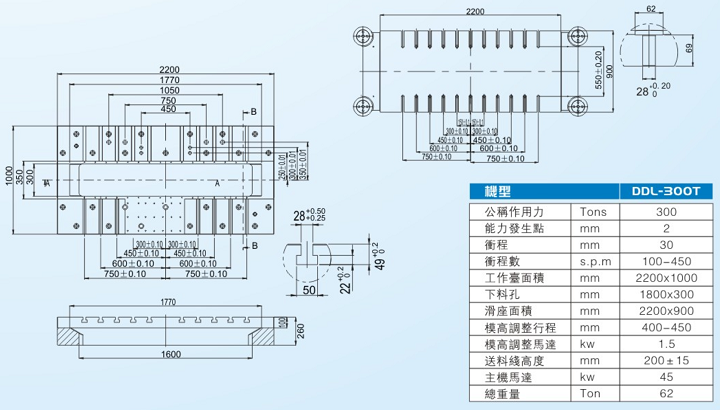 DDL-300T闭式双点高速精密冲床